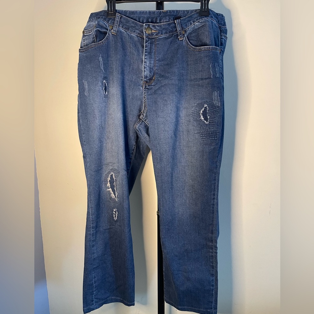 Skyes the Limit ripped and repaired Jeans
